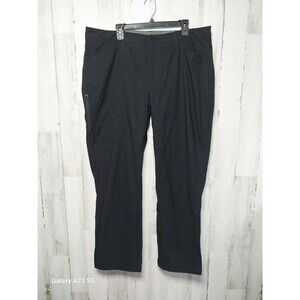 Eddie Bauer Pants Men 40x32 Black Hiking Cargo Fleece Lined Outdoors Outerwear